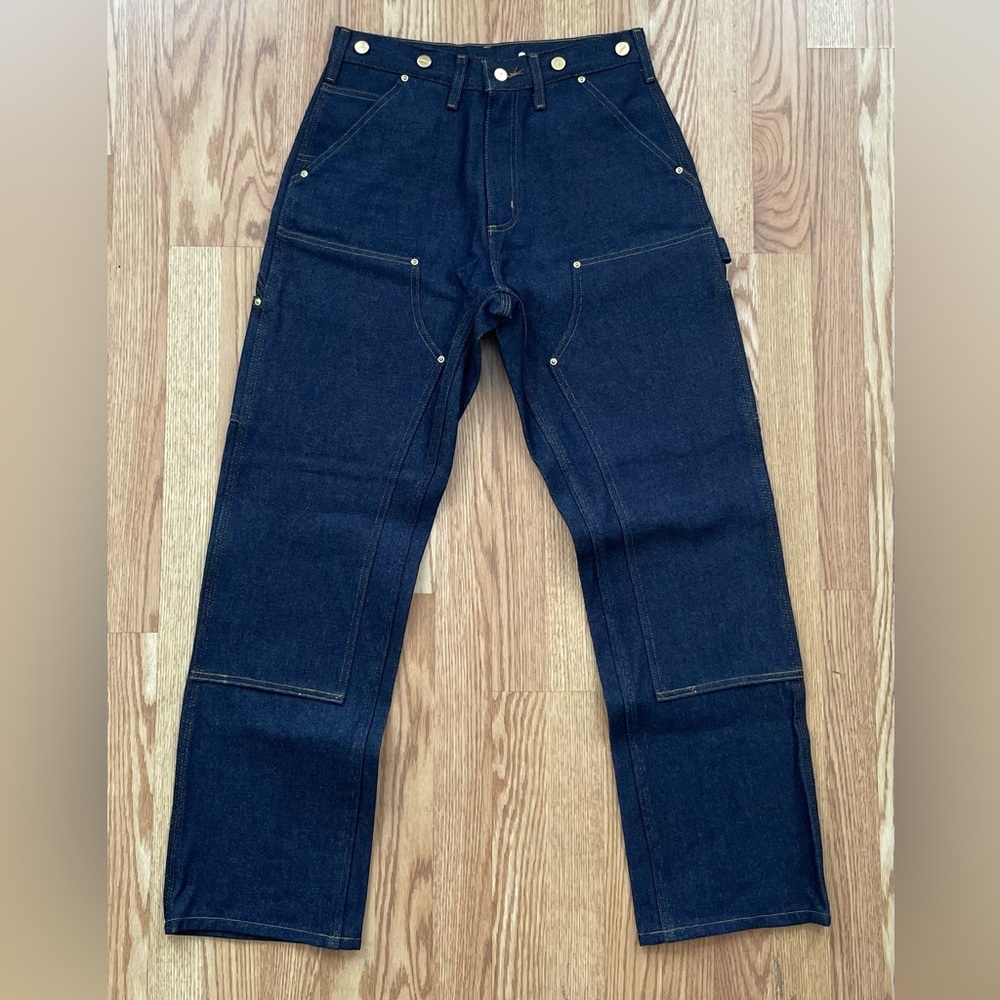 NWOT Carhartt Denim Double Front Logger Dungaree Work Pants(ORIGINAL ISSUE)RIGID